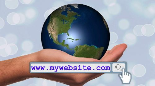 domain name in browser address box